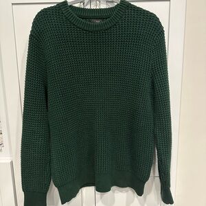 J. Crew Women’s Green Knit Sweater 100% Cotton Size Medium